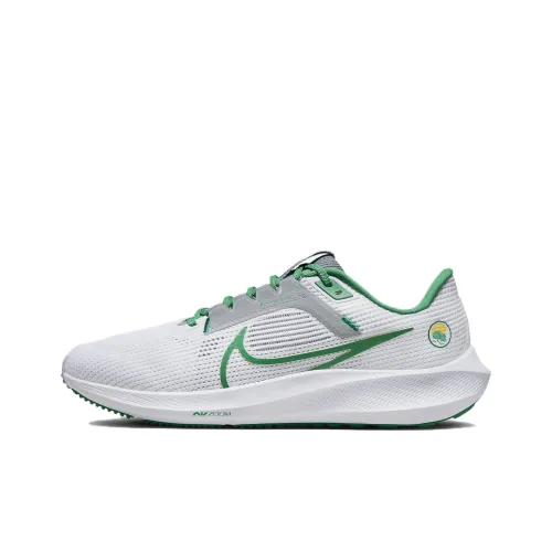 Nike Air Zoom Pegasus 40 Амортизаторы Slip-resistant Низкий Топ Воздушная подушка Повседневные Беговые кроссовки Мужские Белый Зеленый