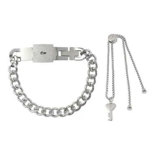 ROADLATIVE Титановый стальной браслет мужской серебряный