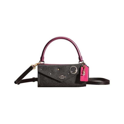 COACH Кожа Конверт Сумка Кошелек Сумка Сумка через плечо Сумка через плечо Маленькая Женская Черная