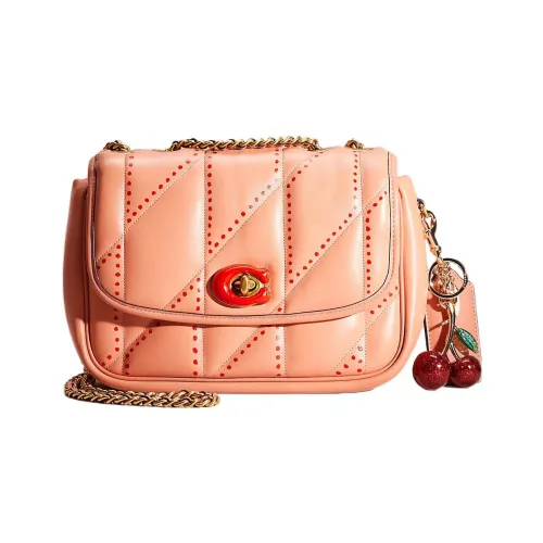 COACH Madison Кожа Подушка Сумка Плечо Сумка Стандартная Женская Коралловая