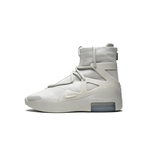 Nike Air Fear Of God 1 Slip Resistant Abrasion Resistant Дышащий Высокий Топ Винтажные Баскетбольные Кроссовки Унисекс Белый