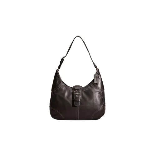 COACH Hamptons Кожа Сумка-хобо Сумка Сумка через плечо Большая Женская Черная