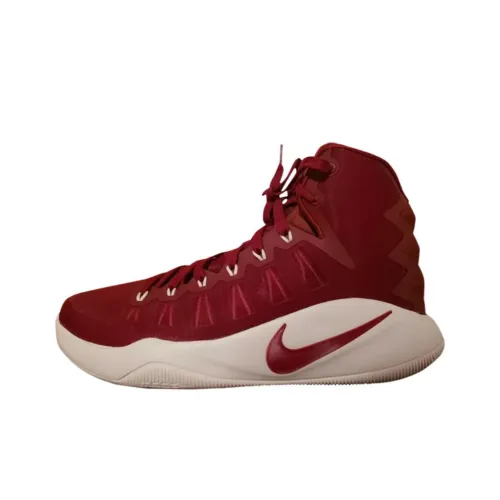 Nike Hyperdunk 2016 Амортизация Покрытие Высокие Баскетбольные Кроссовки Унисекс Красный Белый