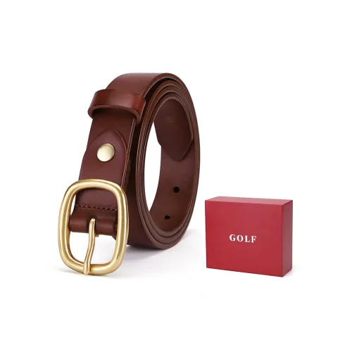 GOLF Ремни из коровьей кожи Женские Черный Коричневый 2,8 см