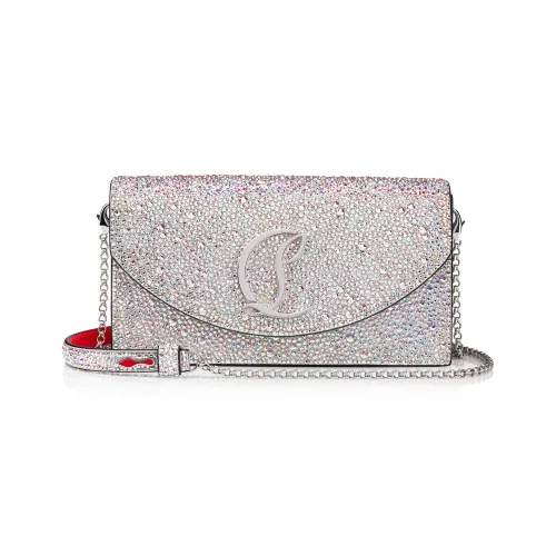 CL LUBOTING Кристальный Плечо Через плечо Клатч Маленький Женский Серебряный