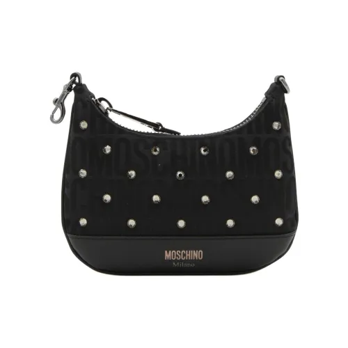 MOSCHINO Ткань и Кристалл Украшение Сумка через плечо Женская Черная