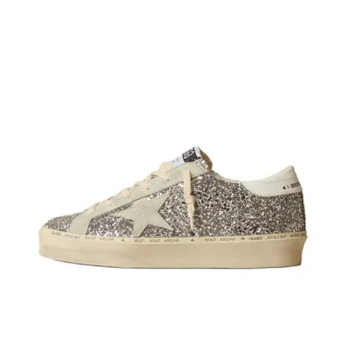 Golden Goose Hi Star Low Топ Кроссовки для скейтбординга Женские Silver Потертый