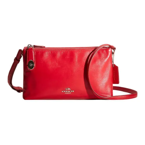 COACH Crosby Smooth Calfskin Конверт Сумка через плечо Сумка среднего размера Женская Красная