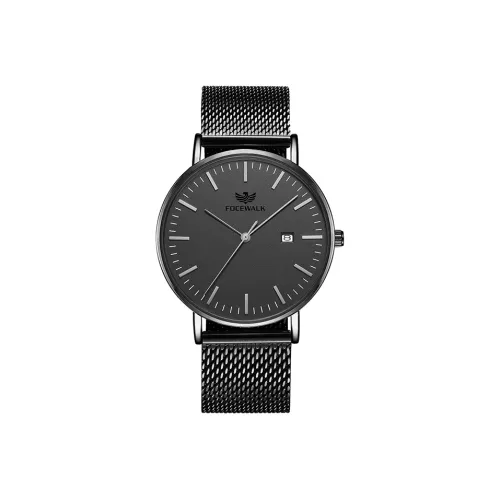 FOCEWALK Beloved Collection Cherish Любовь Кварцевый механизм Сплав Ремешок Часы Мужские Черный циферблат