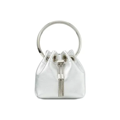 Jimmy Choo Nappa Sheep Leather Crossbody Bag Mini Women's Silver