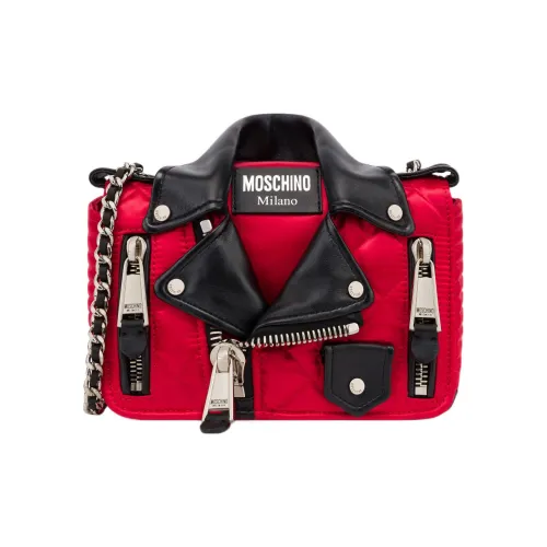 MOSCHINO Нейлоновая сумка-байк сумка через плечо женская красная черная