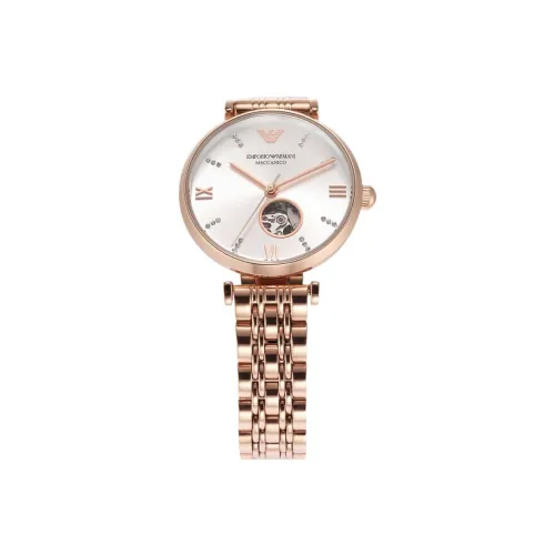 EMPORIO ARMANI Механические часы Movement Женские Gypsophila Collection 34 мм Серебряные