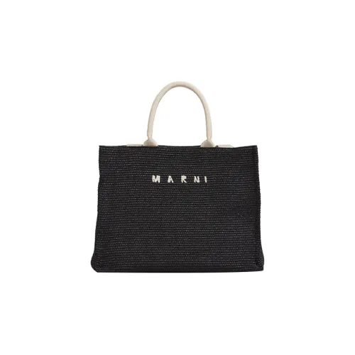 MARNI с хлопком сумка-тоут сумка для покупок сумка через плечо сумка обычная мужская черная