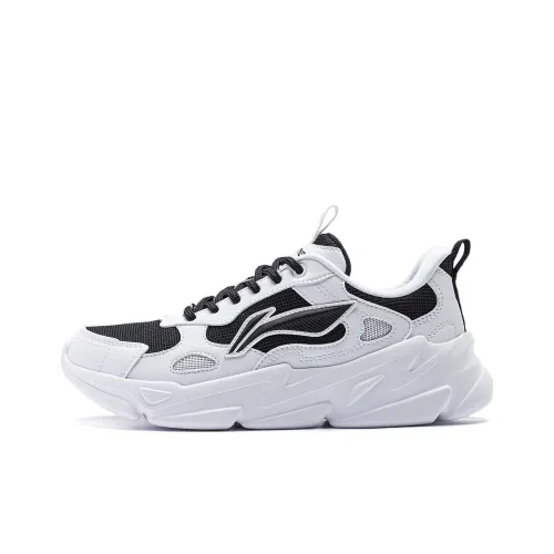 LINING Stream Fireflies Устойчивые к истиранию амортизаторы Низкий топ Casual Женские Черный Белый