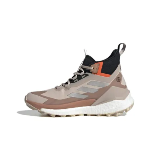 adidas Terrex FREE HIKER Амортизаторы Shock Slip-resistant MID Топ Походная обувь Unisex Taupe
