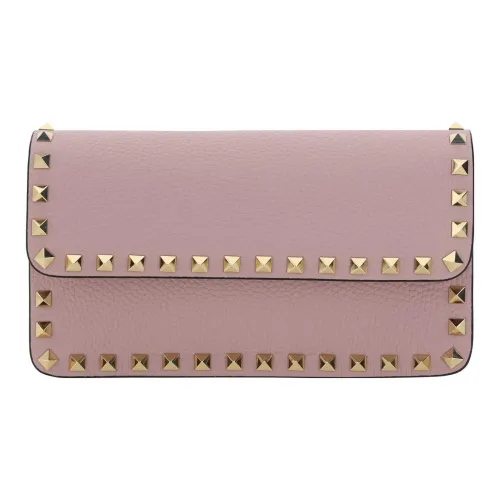 Valentino Rockstud Телячья кожа с текстурой сумка через плечо клатч женская вода сиреневый