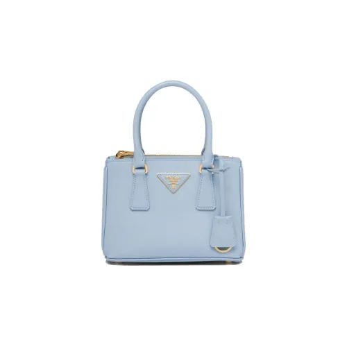 PRADA Galleria Killer Bag Сумка через плечо из кожи мини-сумка для женщин светло-синий цвет