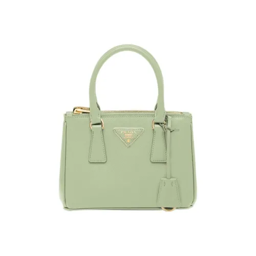 PRADA Galleria Killer Bag Сумка через плечо из кожи мини-сумка для женщин светло-зеленый