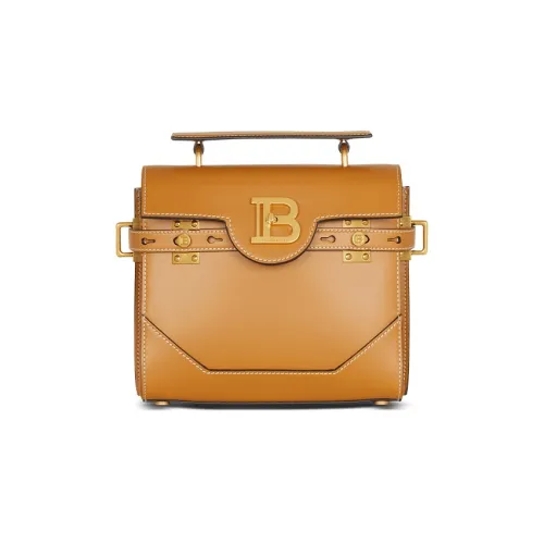 BALMAIN B Buzz Телячья кожа Сумка Сумка через плечо Сумка через плечо Стандартная Женская Коричневая