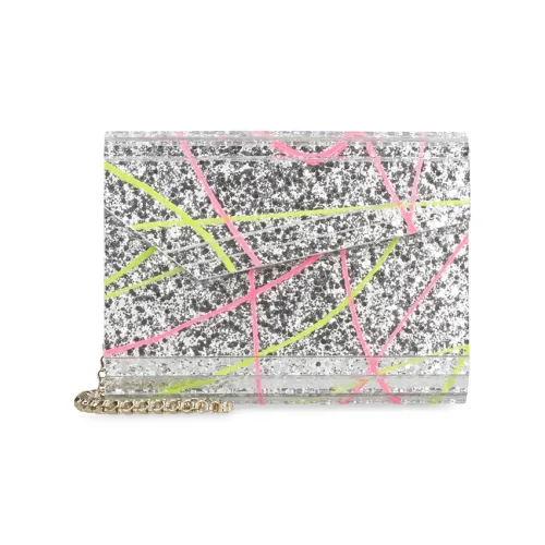 Jimmy Choo Искусственный шелк с настоящим шелком клатч на одно плечо и через плечо женский серебряный