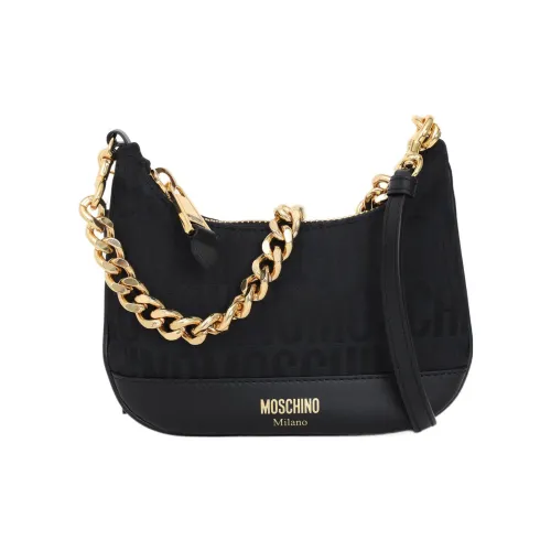 MOSCHINO Сумка через плечо из кожи женская черная