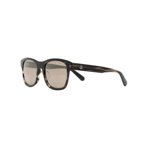 Moncler Ацетат Нерегулярная форма Солнцезащитные очки Мужской Черный Коричневый