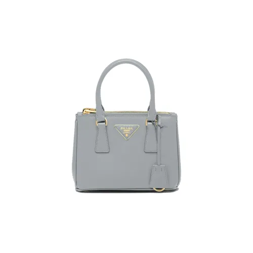 PRADA Galleria Killer Bag Сумка через плечо из кожи мини-сумка для женщин цвет вискозный синий