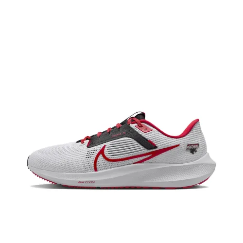 Nike Air Zoom Pegasus 40 Амортизаторы Устойчивые к истиранию Низкий Топ Беговые кроссовки Мужские Белый Красный
