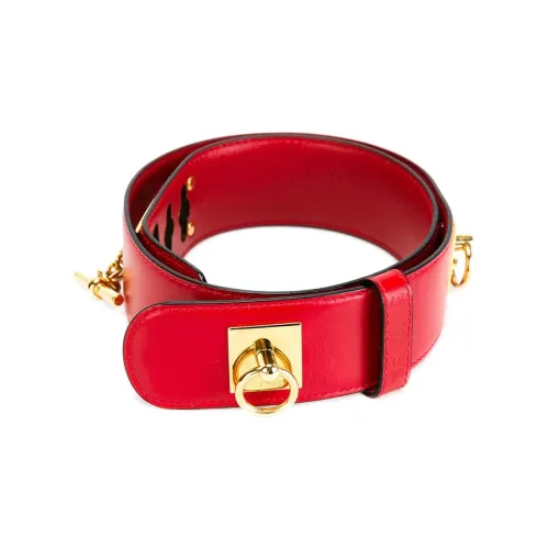 CELINE Кожаные ремни Женские Красный Ширина 4CM