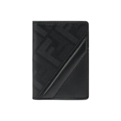 FENDI Кожа Держатель для карт Держатель для карт Мужской Черный