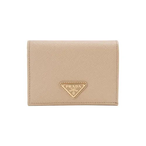 PRADA Saffiano кожа кошелек маленький женский бежевый