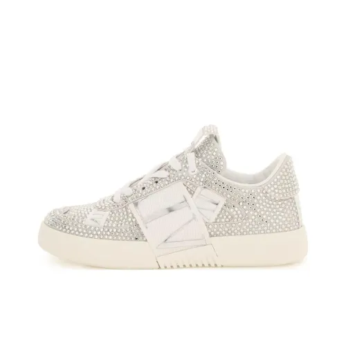 Valentino VL7N Low Топ Скейтборд Кроссовки Женские Серебряные Белые