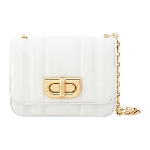FERRAGAMO GANCINI Телячья кожа Сумка через плечо Мини Женская Белая