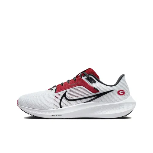 Nike Air Zoom Pegasus 40 Амортизаторы Slip-resistant Abrasion-resistant Низкий топ Беговые кроссовки Мужские Белый Красный Черный