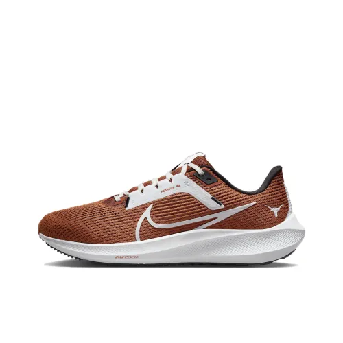 Nike Air Zoom Pegasus 40 Амортизация Износостойкий Низкий Топ Марафон Беговые кроссовки Мужские Оранжевые Белые