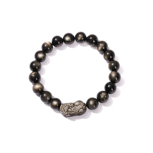 RUOK Золотой SHEEN Обсидиан Браслеты Унисекс