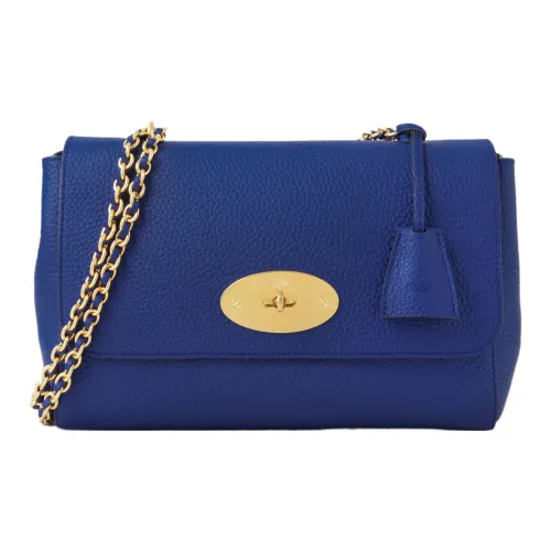 Mulberry Lily Коровья кожа крупнозернистая Сумка через плечо Женская Синяя