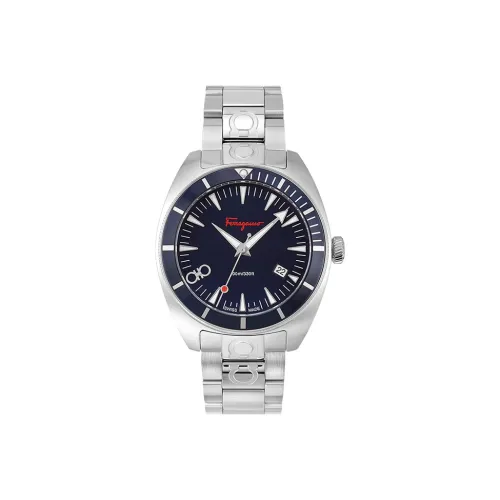 Ferragamo Кварцевый механизм Мужские спортивные часы Коллекция 12 мм Синий