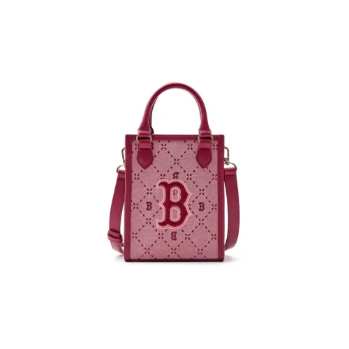 Mlb Base Logo Хлопок Тоут Сумка Сумка для покупок Сумка через плечо Мини Женская Розовая Красная