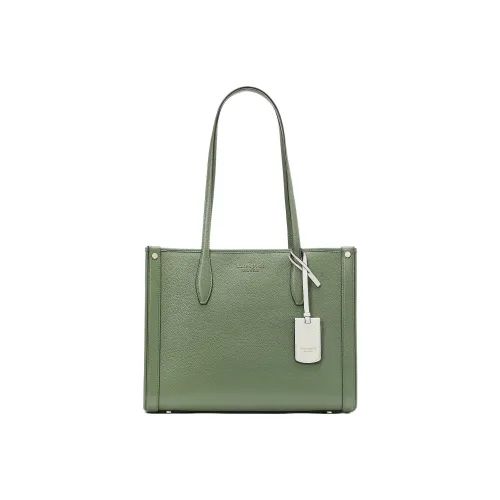 Kate Spade MARKET Litchi Grain Кожа Тоут Сумка Сумка для покупок Сумка через плечо Сумка среднего размера Женская Зеленая