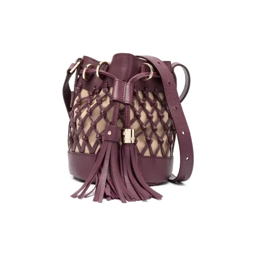 See By Chloe Телячья кожа Ведрообразная сумка Сумка через плечо Стандартная Женская Бордовая