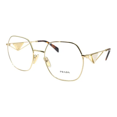 PRADA Нерегулярная форма Оправы для очков Женские Золото