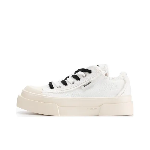 VEEMES Slip-resistant Abrasion-resistant Breathable Low-Top Canvas Shoes Unisex White VEEMES Противоскользящие Износостойкие Дышащие Низкие Кеды Унисекс Белые