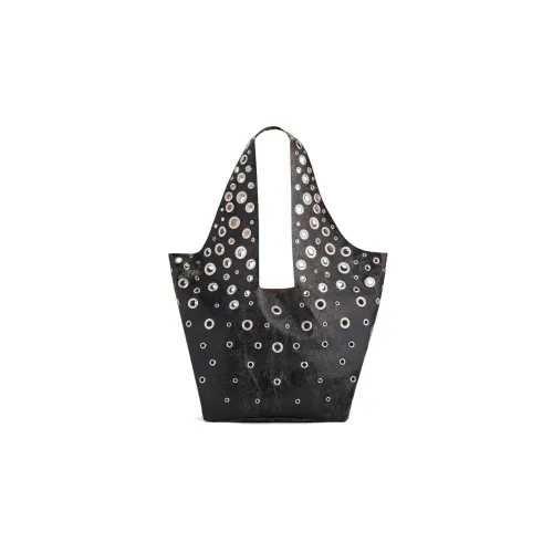 Paco Rabanne Козья кожа Тоут Сумка Сумка для покупок Сумка Сумка через плечо Женская Черная