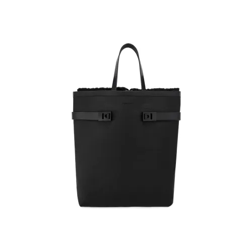 FERRAGAMO GANCINI Телячья кожа Сумка среднего размера Мужская Черная