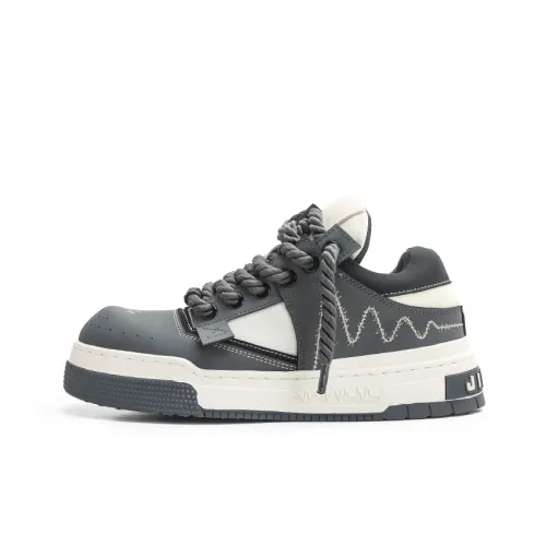 Jifffly Аbrasion Resistant визуально увеличивает рост Низкие кроссовки для скейтбординга Унисекс Серый