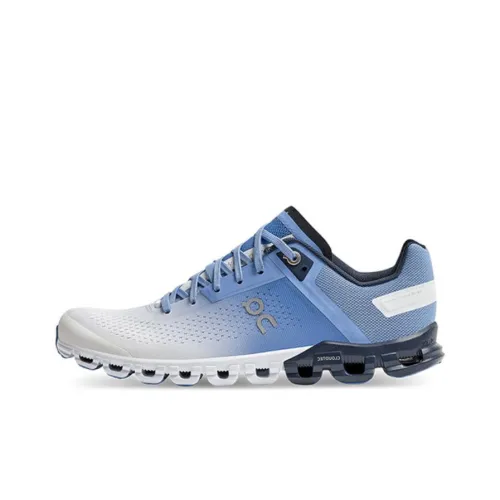 On Cloudflow Шокабойеры Противоскользящие Низкие Беговые кроссовки Женские Сине-белые