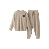 [Мужской круглый вырез] Коричневый