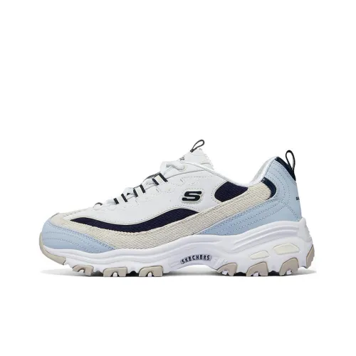 Skechers D'LITES 1,0 Low Топ Толстая подошва Кроссовки Женские Синие