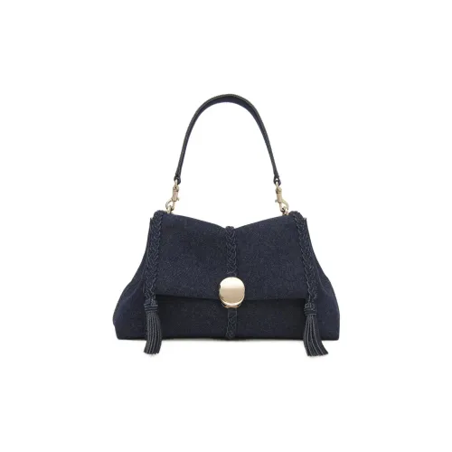 Chloe Деним Портативная Сумка через плечо Сумка на плечо Женская Синяя